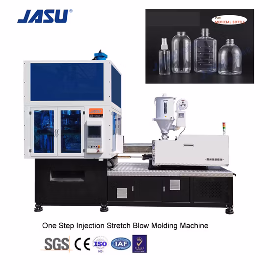 Jasu Machinery Máquina de moldeo por inyección y soplado de botellas de plástico
